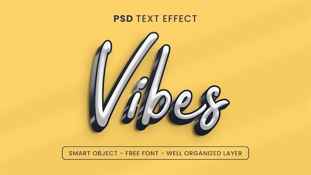 PSD effet de texte vibes