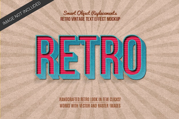 PSD effet de texte vintage retro photoshop style de calque