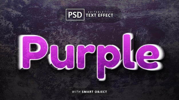 PSD effet de texte violet modifiable