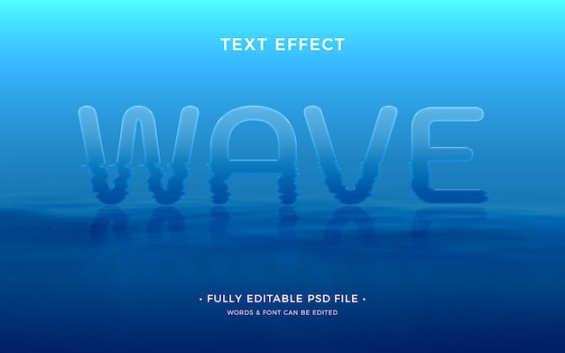 PSD effet de texte wave