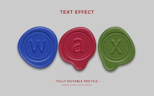 PSD effet texte wax