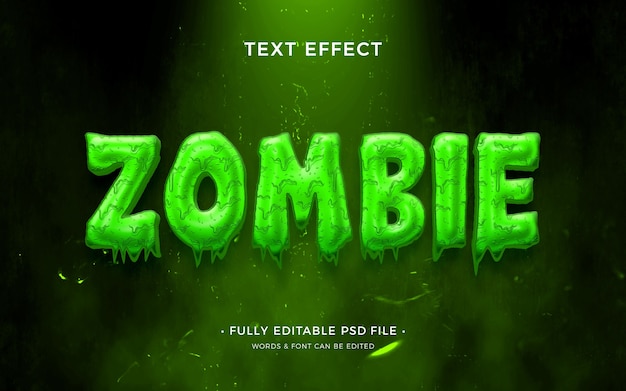 PSD effet de texte zombie