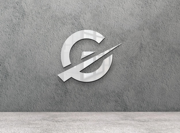 Effet De Verre De Maquette De Logo De Mur 3d Psd Premium