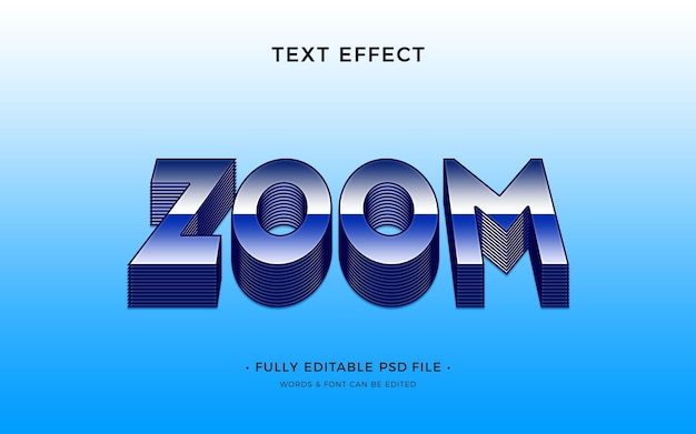 PSD effet de zoom sur le texte