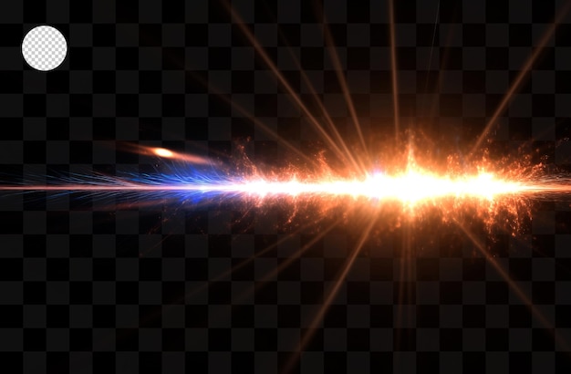 Effets de lumière sur fond transparent