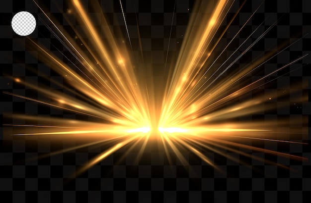 Effets de lumière sur fond transparent