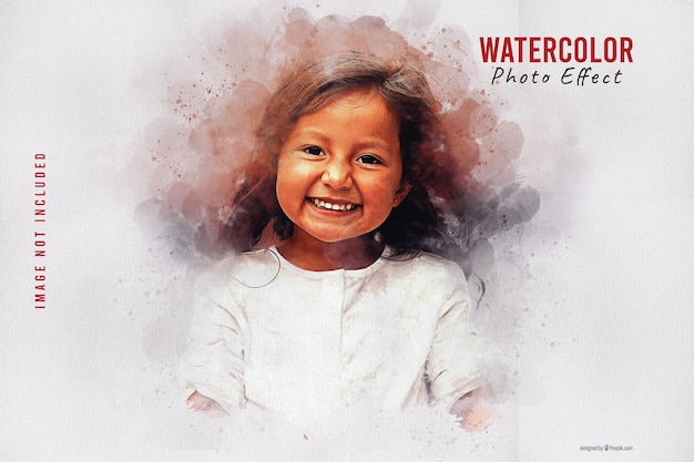 Effets photo de peinture à l'aquarelle pour l'édition d'attractions visuelles