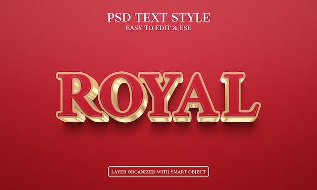 PSD effets de style de texte modifiables royaux
