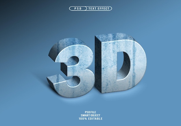 Effets de style de texte texturé bleu Effets de texte réaliste bleu Effects de texte 3D réaliste