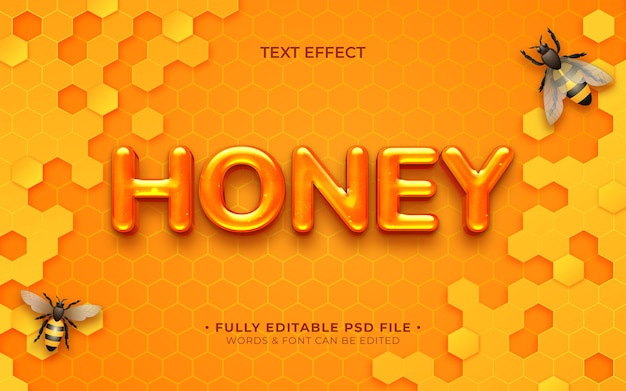 Effets de texte d'abeille