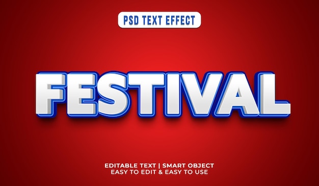 effets de texte de festival faciles à modifier