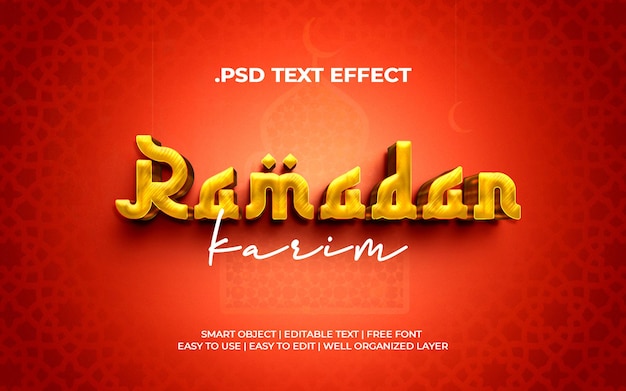 Effets de texte modifiables du Ramadan
