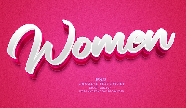 PSD effets de texte modifiables pour femmes psd 3d