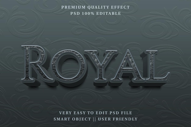 Effets De Texte Modifiables Royal 3d