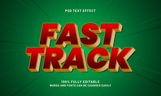 effets de texte modifiables à voie rapide avec un thème de course et de vitesse