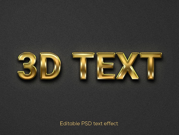 PSD effets de texte en or 3d éléments graphiques vectoriels éléments graphiques modèle psd images png psd