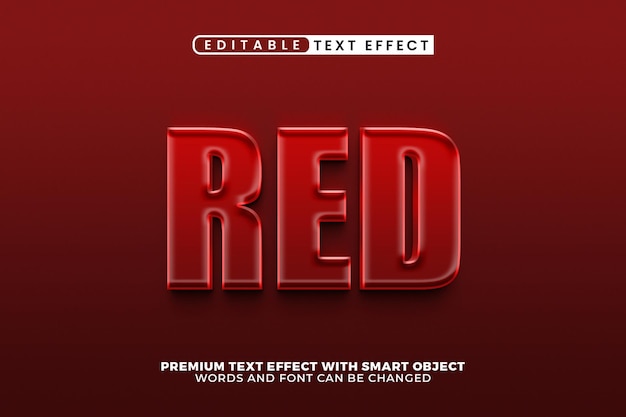 Effets de texte rouge 3D