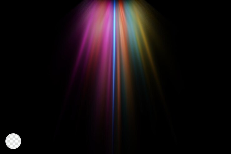 PSD effetti di luce della scena di faretti colorati