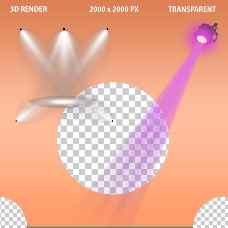 PSD effetti di luci luminose e lampadine png sfondo trasparente sovrapposizioni isolate