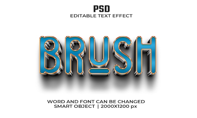 Effetti di testo 3D a spazzola