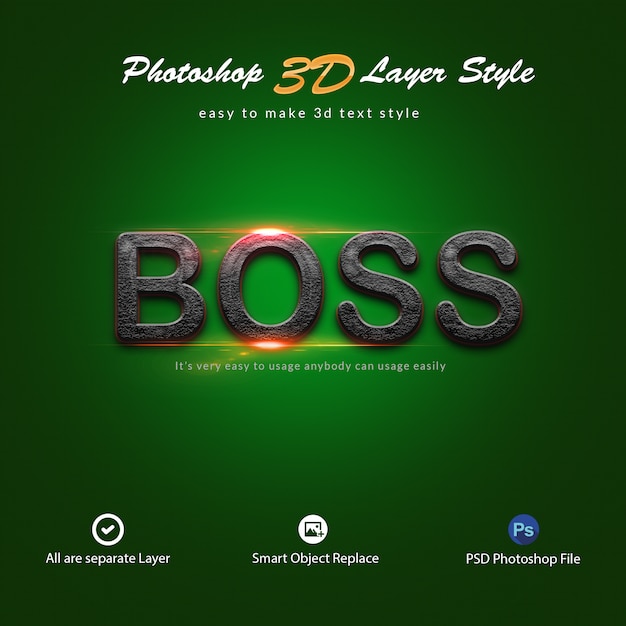 Effetti di testo in stile Layer 3D Photoshop