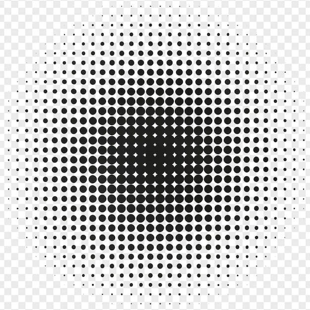 Effetto a mezza tonalità dettagliato isolato su sfondo trasparente per effetto fotografico