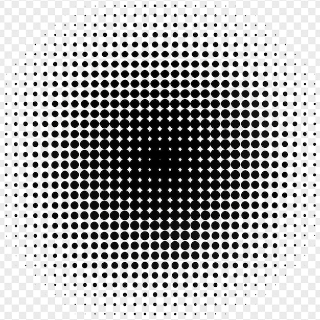 Effetto a mezza tonalità dettagliato isolato su sfondo trasparente per effetto fotografico