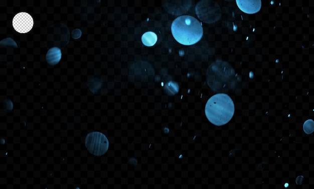 effetto bokeh su sfondo trasparente