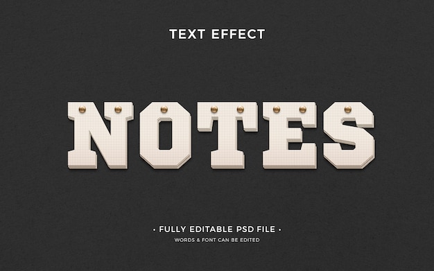 Effetto del testo delle note