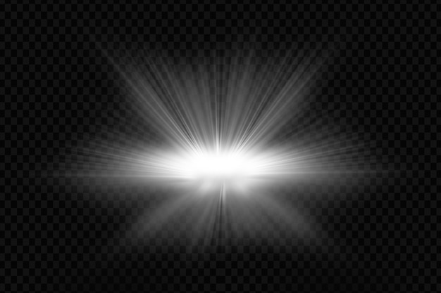 effetto di luce bianca incandescente