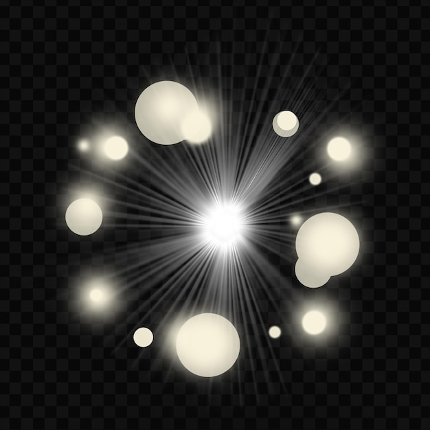 Effetto di luce di esplosione di fiamma di splendore di stella