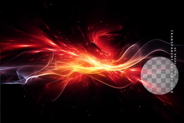 Effetto di luce diamante rossa su sfondo trasparente
