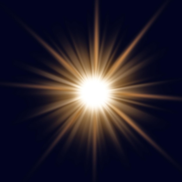 effetto di luce solare della lente