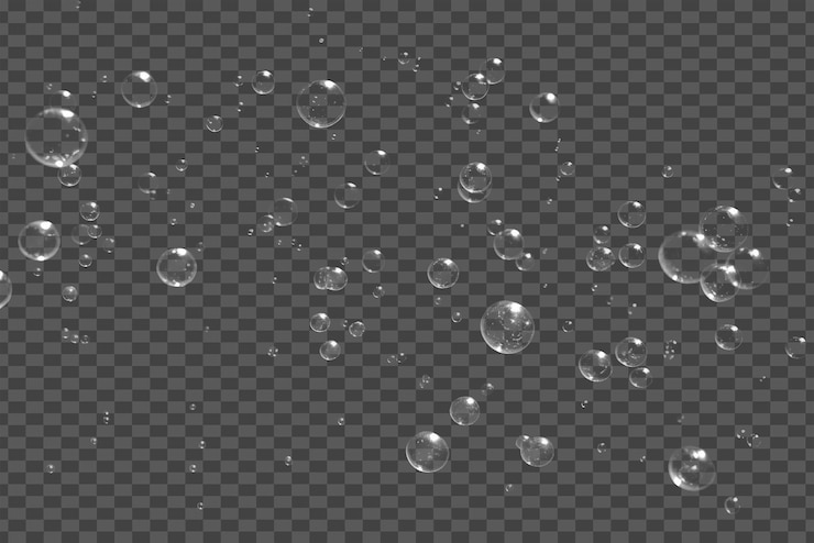PSD effetto di sovrapposizione delle bolle d'acqua