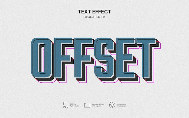 Effetto di stampa offset del testo