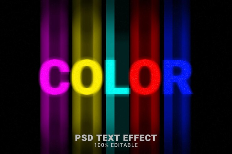 PSD effetto di stile di testo 3d colorabile psd