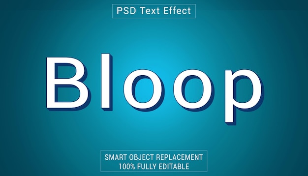Effetto di stile di testo del logo PSD BLOOP