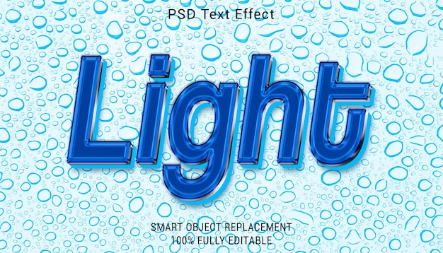 Effetto di stile di testo del logo PSD LIGHT
