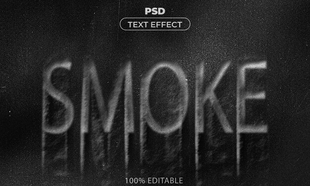 Effetto di stile di testo di fumo PSD