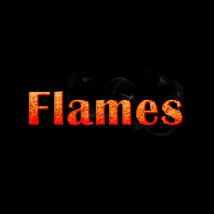 PSD effetto di stile di testo flames