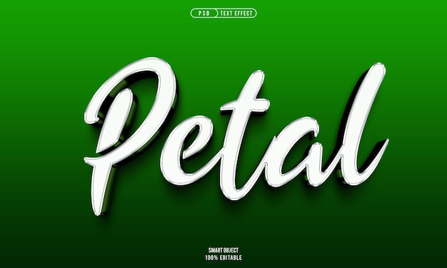 Effetto di stile di testo free psd petal