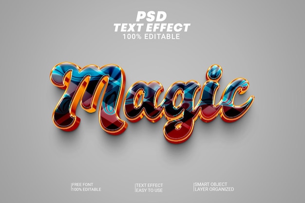 Effetto di stile di testo PSD Magic