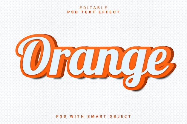 Effetto di testo 3D arancione