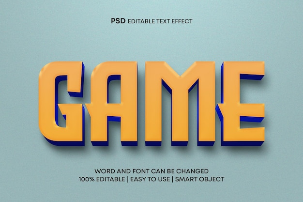 Effetto di testo 3D del gioco