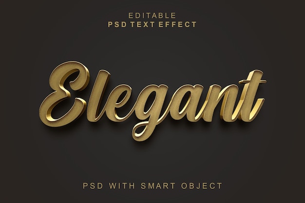 Effetto di testo 3D elegante
