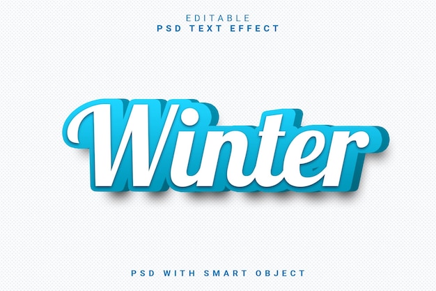 Effetto di testo 3D invernale