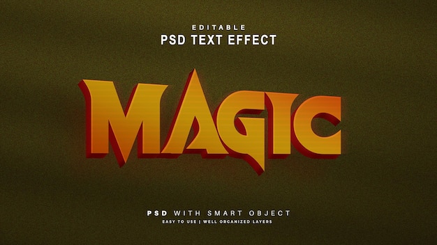 Effetto di testo 3D magico
