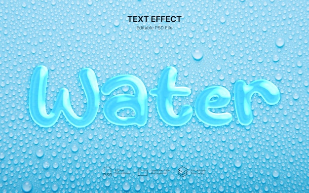 Effetto di testo a goccia d'acqua