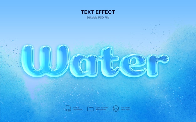 Effetto di testo a goccia d'acqua
