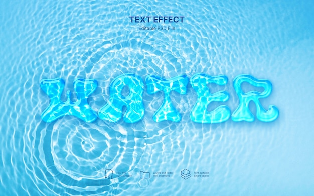 Effetto di testo a goccia d'acqua